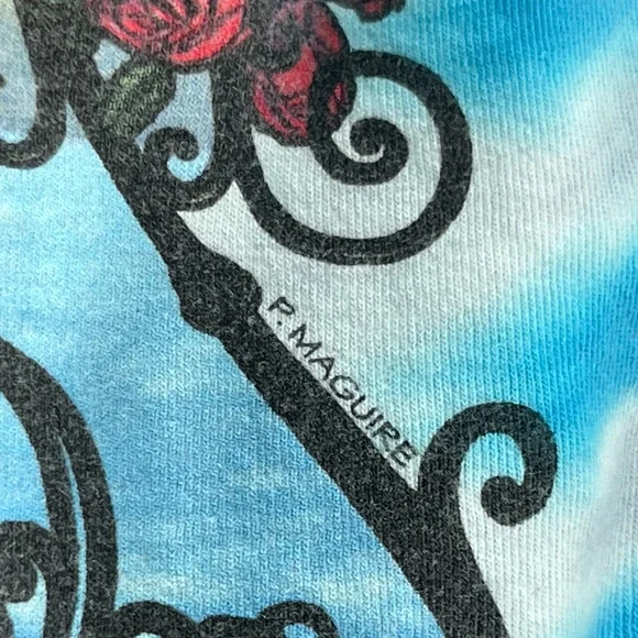 GRATEFULL DEAD Shirt Mens L LIQUID BLUE 1995 30th Aniv Pat Maguire Tie Dye VTG